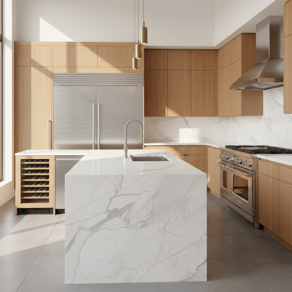 Luxury modern kitchen with premium appliances